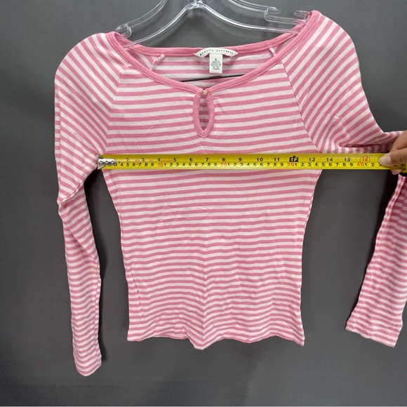 BANANA REPUBLIC Pink striped keyhole top - Picture 7 of 7